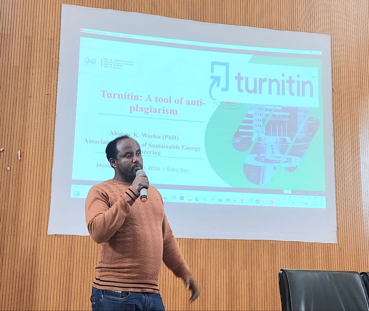 የ"Turnitin" ሶፍትዌር አጠቃቀም ስልጠና 